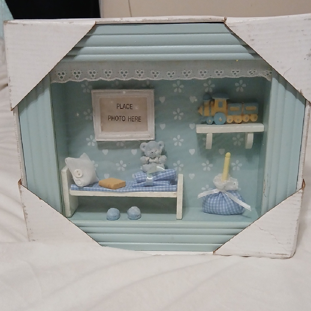 Blue Baby Photo Frame with Toys